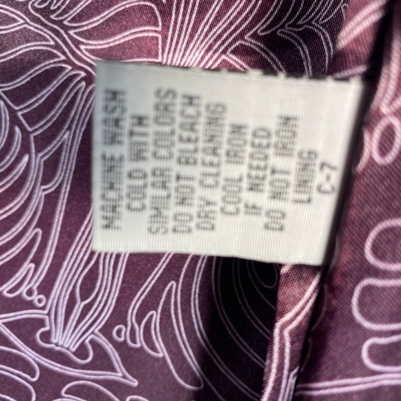 Tulle Purple Wool Blend Coat Button Front Lapel Collar Lined Women's Size L - Picture 15 of 16